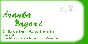 aranka magori business card